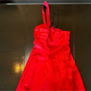 Urban Girl Nites Size 4 Long Red Maxi Dress One Strap Bridesmaid Dress